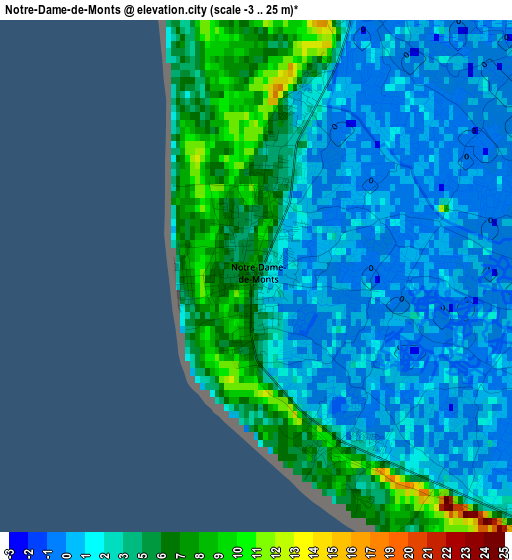 Notre-Dame-de-Monts elevation map