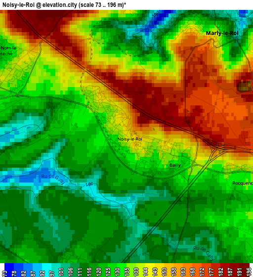 Noisy-le-Roi elevation map