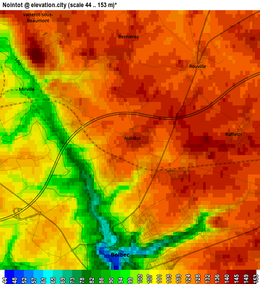 Nointot elevation map