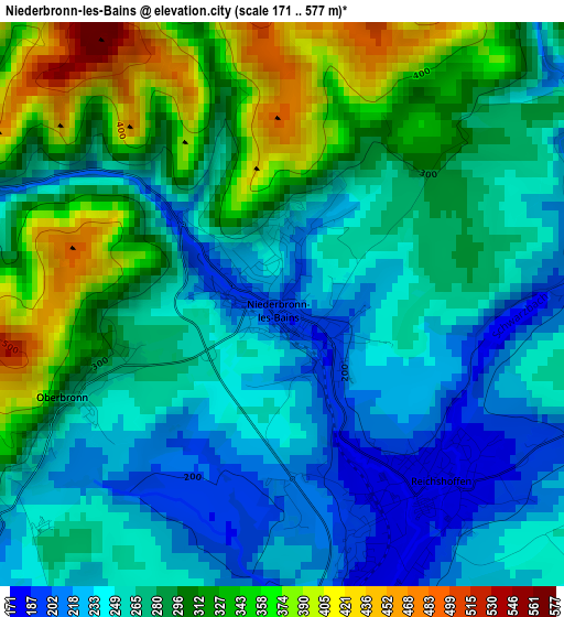 Niederbronn-les-Bains elevation map