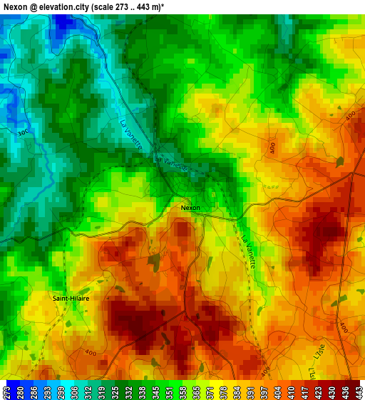 Nexon elevation map