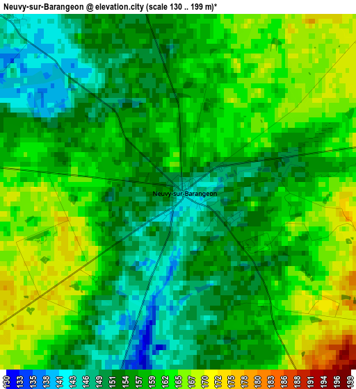 Neuvy-sur-Barangeon elevation map