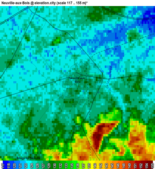 Neuville-aux-Bois elevation map