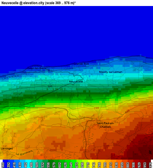 Neuvecelle elevation map