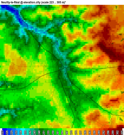 Neuilly-le-Réal elevation map