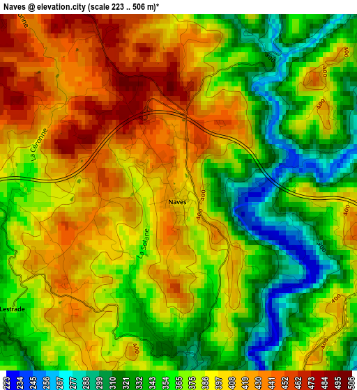 Naves elevation map