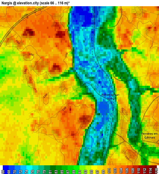 Nargis elevation map