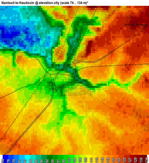 Nanteuil-le-Haudouin elevation map