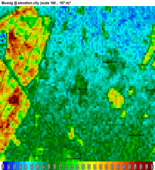 Mussig elevation map