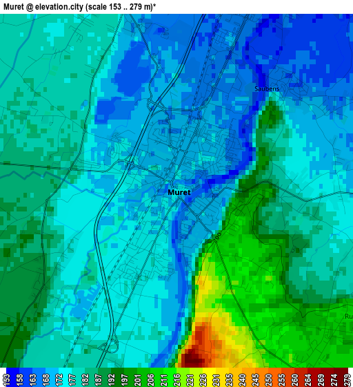 Muret elevation map