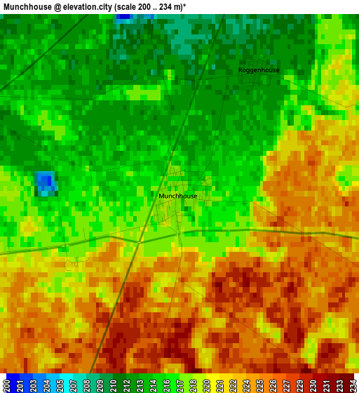 Munchhouse elevation map