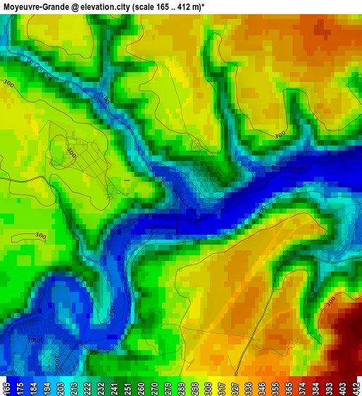 Moyeuvre-Grande elevation map