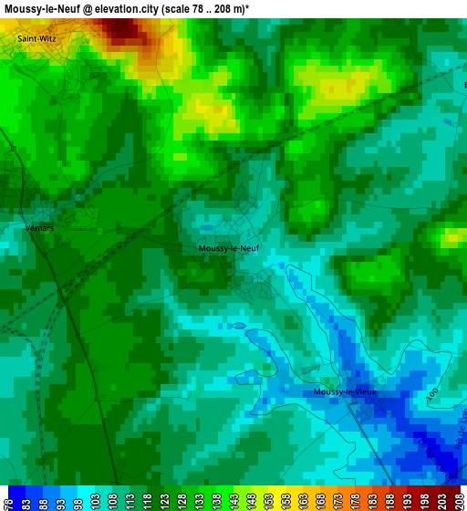 Moussy-le-Neuf elevation map