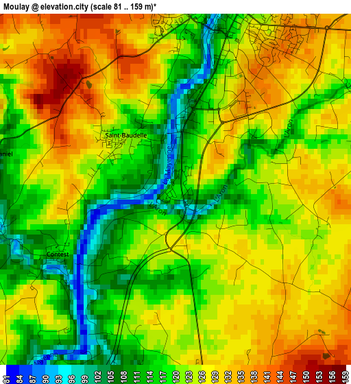 Moulay elevation map