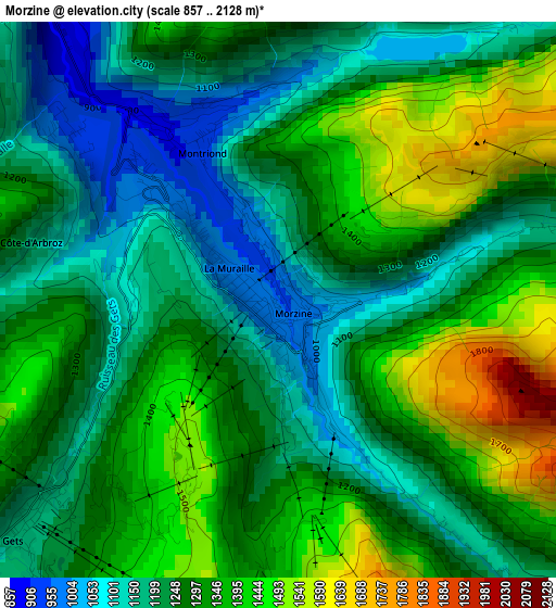 Morzine elevation map