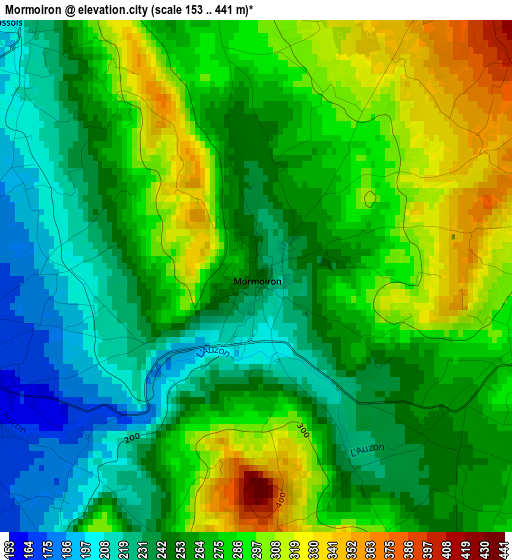 Mormoiron elevation map