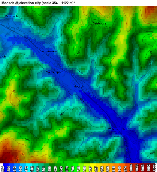 Moosch elevation map