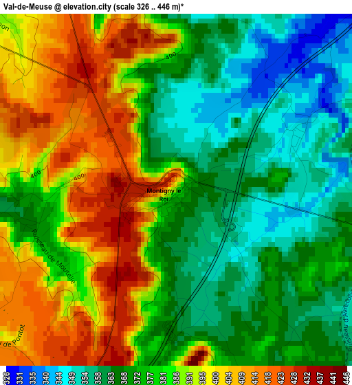 Val-de-Meuse elevation map