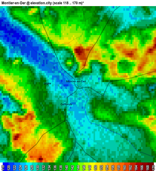 Montier-en-Der elevation map