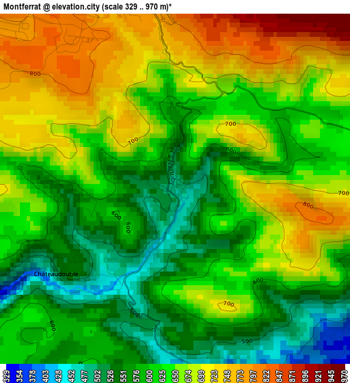 Montferrat elevation map