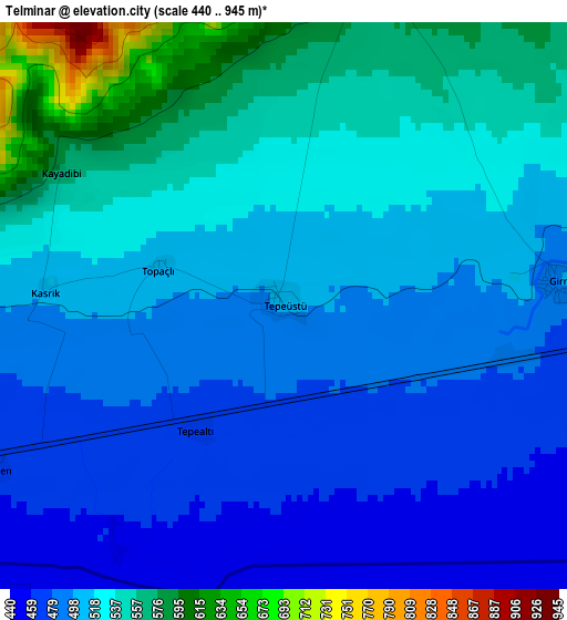 Telminar elevation map