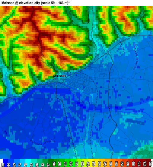 Moissac elevation map