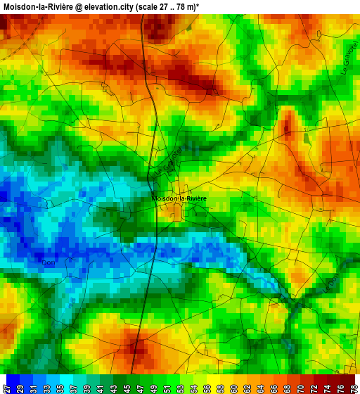 Moisdon-la-Rivière elevation map