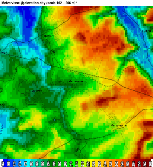 Metzervisse elevation map