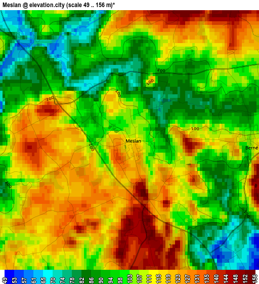 Meslan elevation map