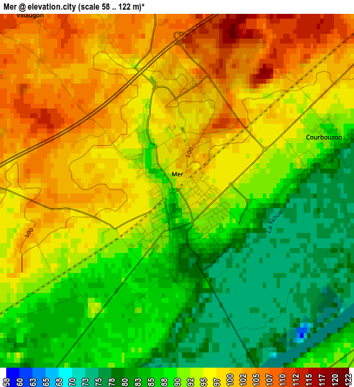 Mer elevation map