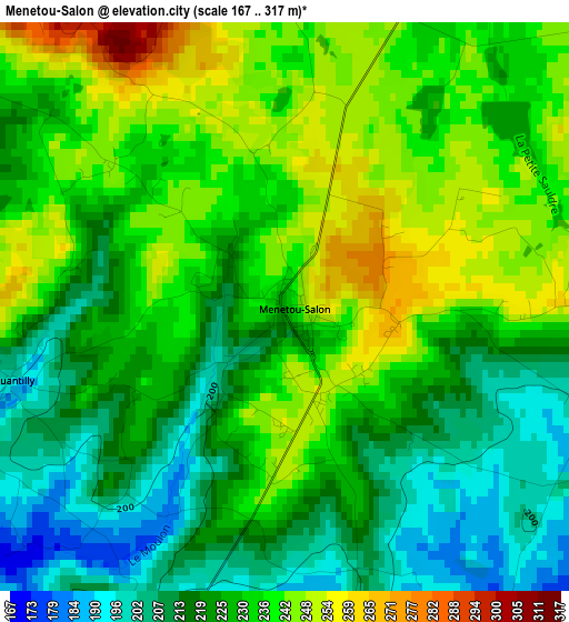 Menetou-Salon elevation map