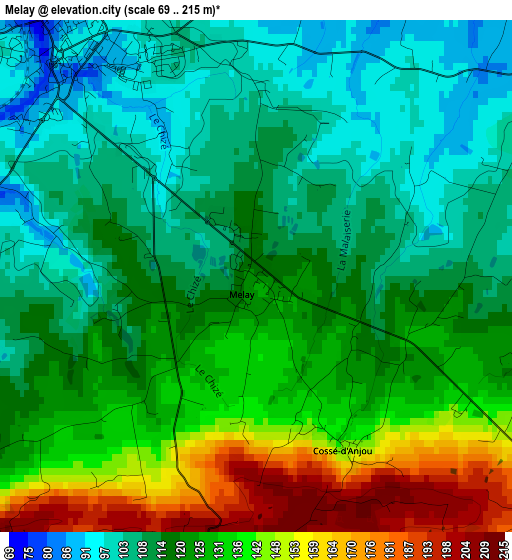 Melay elevation map