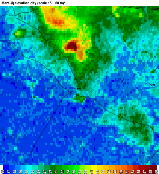 Mazé elevation map