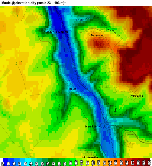 Maule elevation map