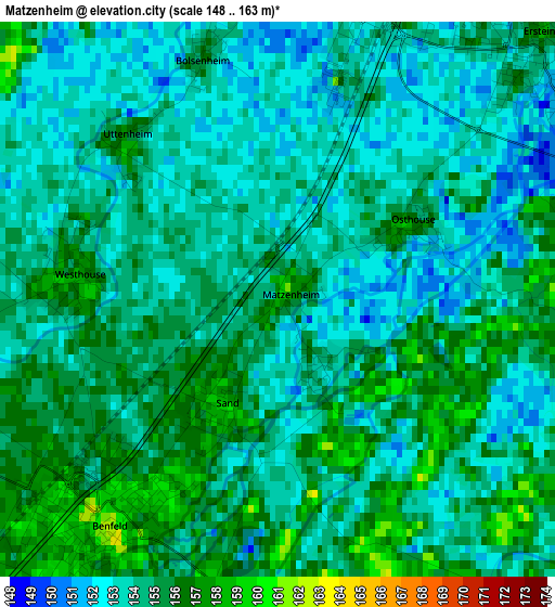 Matzenheim elevation map