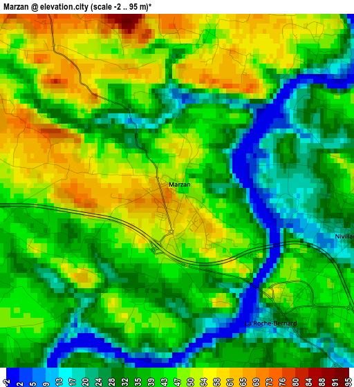 Marzan elevation map