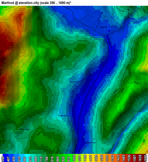 Marthod elevation map