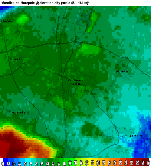 Marolles-en-Hurepoix elevation map