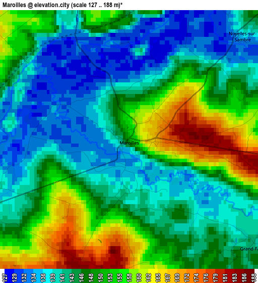 Maroilles elevation map