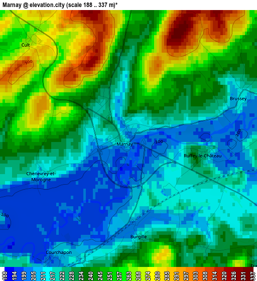 Marnay elevation map