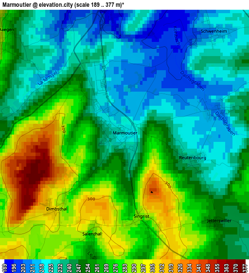 Marmoutier elevation map