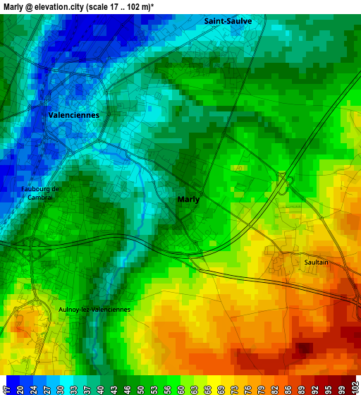 Marly elevation map