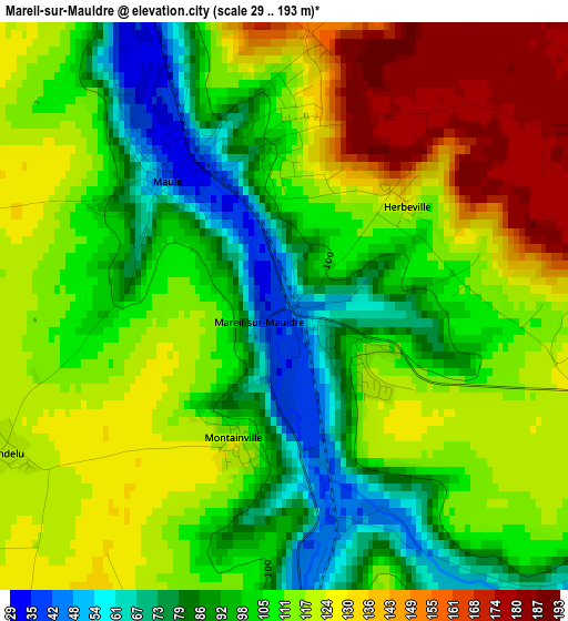 Mareil-sur-Mauldre elevation map