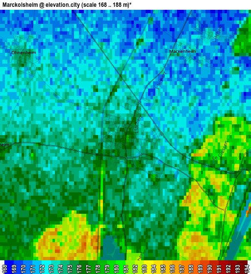 Marckolsheim elevation map
