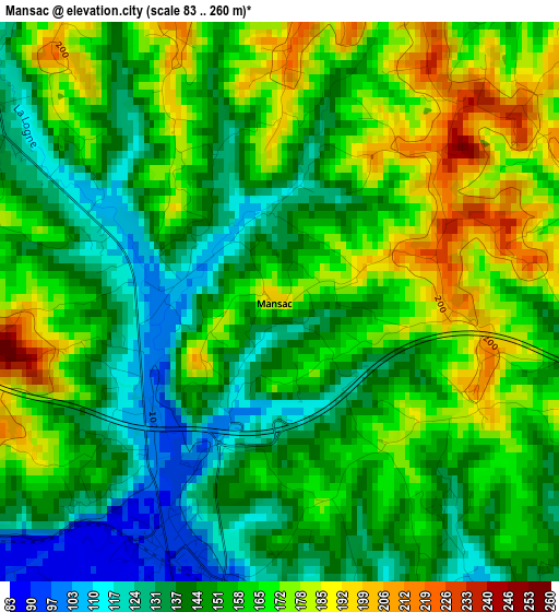 Mansac elevation map