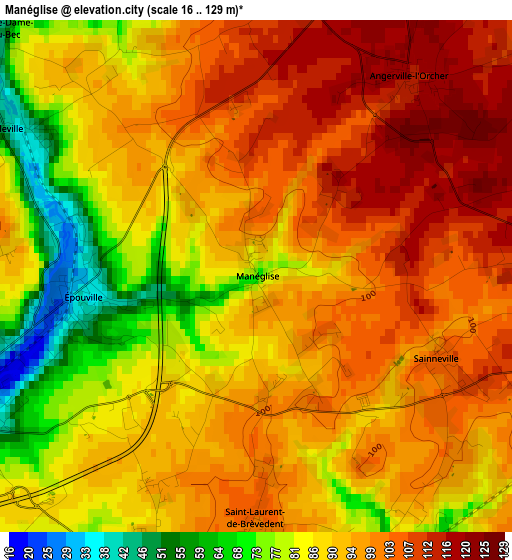 Manéglise elevation map