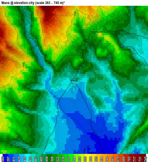 Mane elevation map