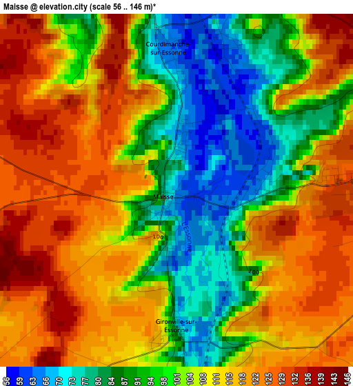 Maisse elevation map