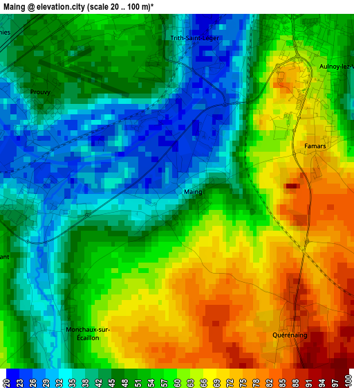 Maing elevation map