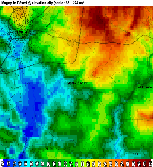 Magny-le-Désert elevation map